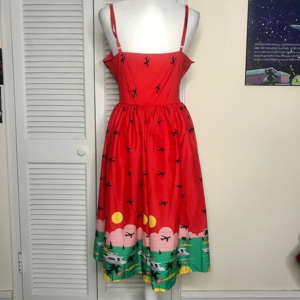 NWOT Watermelon Sunset Swing Dress - Picture 5 of 8